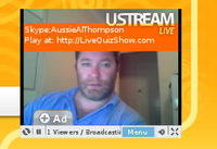 Live video broadcast via uStream.tv